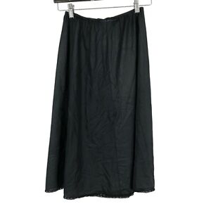 Vintage Aristocraft Womens Half Slip Nylon Skirt Black 1960's 1970's Large L 