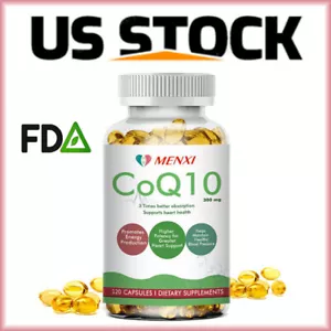 120PCS Capsules Coq10 300mg Blood Pressure Health Supplement High Absorption - Picture 1 of 7