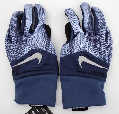 Nike DRI-FIT Gloves Women's Medium Tempo Running Thunder Blue/Hydrogen Blue/Silv - Image 1 of 4