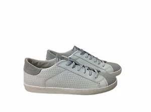 scarpe sneakers basse pelle traforata bianco grigio Via Condotti golf camoscio - Foto 1 di 4