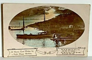 Vintage 1914 Postcard Happy Birthday Printed in England Posted to Dayton OHIO - Picture 1 of 4