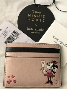 Nuevo con etiquetas Kate Spade Minnie Mouse Pequeño Delgado Portatarjetas Pergamino Pálido Multi WLR00286 - Imagen 1 de 3