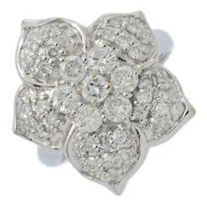 1.06ct/Flower Motif Diamond Ring/Pt900-7.5g/Size 11.5.5/Platinum/Gift - Picture 1 of 10
