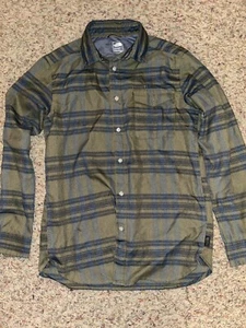 North Face Shirt Mens S Green Long Sleeve Button Up Front - Picture 1 of 4