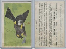 D39-2a, Gordon Bread, Recipe - California Birds, 1940's Audubons Warbler