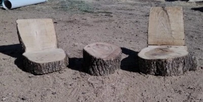 2 sillas de césped apilables talladas con motosierra Foto 1 de 4