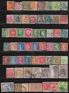 Pacchetto di 57 francobolli classici vecchi mondiali collezione mondiale usati - Foto 1 di 1