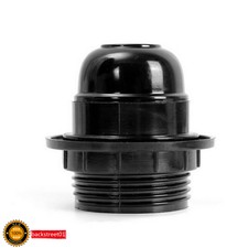 3PCS Black Period Style Screw E27 LED Light Bulb Lamp Holder Base Pendant Socket