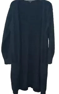 SIMPLY SOUTHERN LONG BLACK OPEN SWEATER WOMEN SIZE XL - Picture 1 of 4