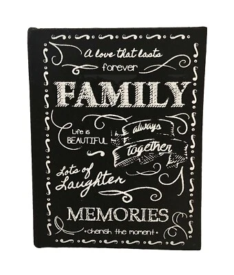 Family Memories Photo Album, Small Black Album, Holds 24 Photos Organize Gift. - Image 1 of 3