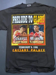 OSCAR DE LA HOYA VS JULIO CHAVEZ CAESARS PALACE (BRAND NEW TEE SHIRT) LARGE - Picture 1 of 2