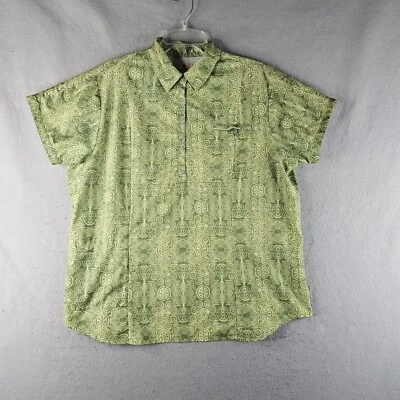 Camisa Woolrich Mujer Extra Grande Verde Tropical Activo Mod Pullover Elástico Foto 1 de 4