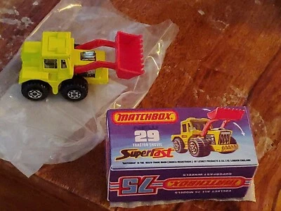 TRACTOR SHOVEL LOADER-LESNEY MATCHBOX # 29 & NEW BOX REPRODUCED,  CASE OPTIONAL  - Image 1 of 4