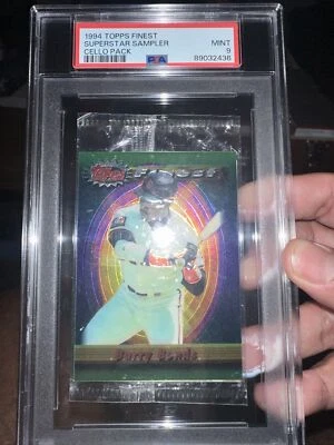 1994 Topps Giants Barry Bonds Superstar Sampler Cello PSA 9 Mint Pop 1 - Image 1 of 2