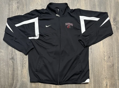 Vintage Nike Dri Fit Jacket Harvard University Crimson Ivy League Swoosh Rare Cover