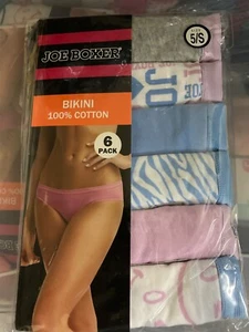 Joe Boxer Hipster 100% Cotton panties underwear lingeries women S size 6 Pieces - Picture 1 of 2
