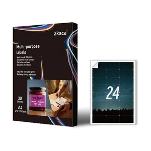 akaca Etichette universali 720 fogli 63 mm x 35 mm Autoadesivi stampabili in - Foto 1 di 12