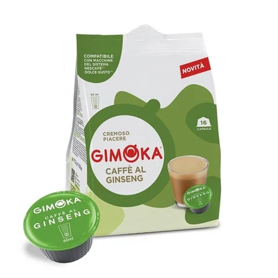 192 Capsule Gimoka Compatibili Nescafé Dolce Gusto Caffè Espresso Ginseng - Immagine 1 di 4