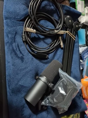 Shure SM7B Mic W/ Rhode Mic Arm And Cords - Image 1 of 4