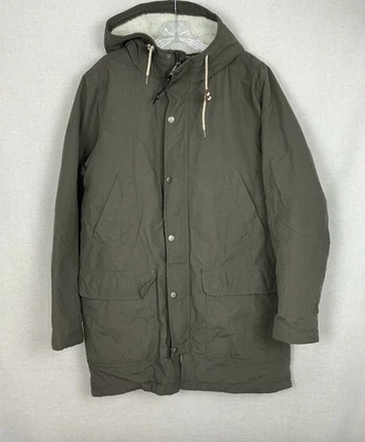 Chaqueta Abercrombie & Fitch Adulto Grande Verde Forrada Sherpa Parka con Capucha Cremallera a Presión Foto 1 de 4