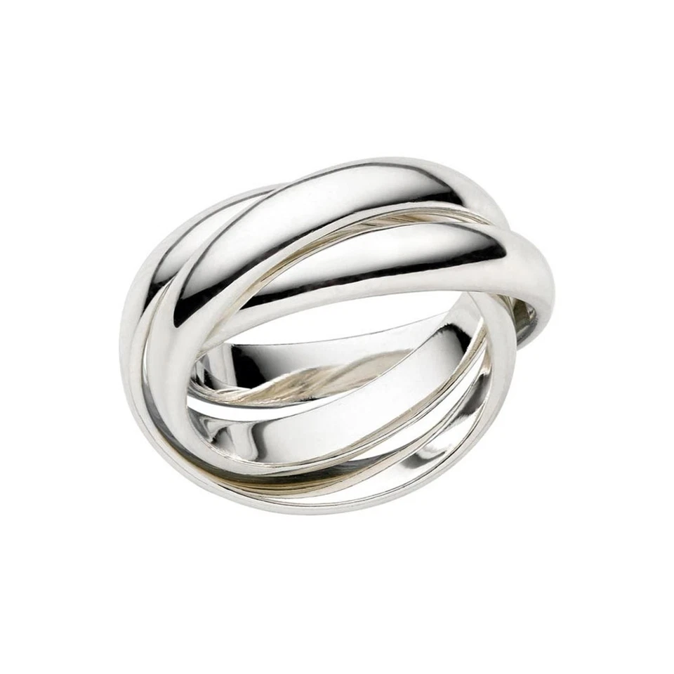 Links Of London Interlinked Triple Ring Sterling Silver UKU RRP150 - Image 1 of 1