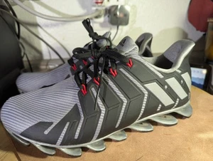 adidas Springblade Pro Mens 8.5 Trainers Sneakers Shoes Silver Black EUC!! Rare - Picture 1 of 7