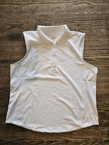 Lands' End Women's White Sleeveless Tank Top Size XL - Picture 1 of 5