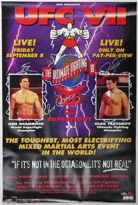 Ken Shamrock Oleg Taktarov Marco Ruas Signed Original UFC VII 7 Poster BAS COA 7 - Picture 1 of 24