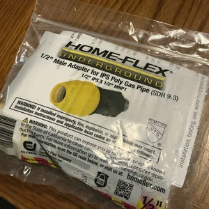 Home-Flex Underground 1/2" Stecker Adapter für IPS Poly Gasleitung - Bild 1 von 4