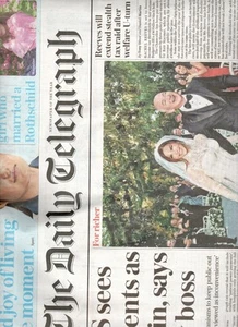 The Telegraph Zeitung 28. Juni 2025 Jeff Bezos Hochzeit Rachel Reeves NHS - Bild 1 von 2
