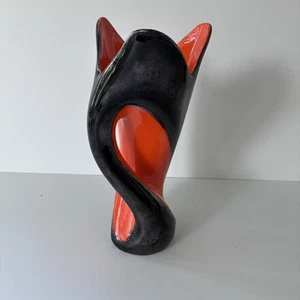 Vase Vallauris Orange Vintage France 1950 1960 - Picture 1 of 12