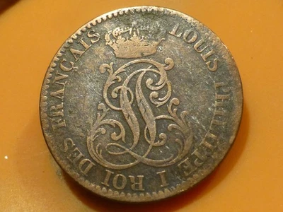 GUYANE FRANCAISE - 10 CENT - 1818 A - RARE & QUALITE TB/TB- ! - Photo 1/3