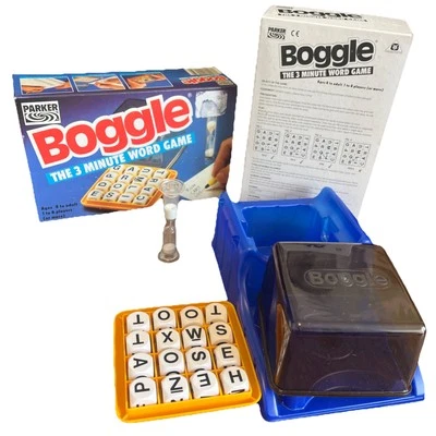 Boggle Word Game Vintage Parker Games 1996 The Three Minute Word Game Complete - Image 1 of 4