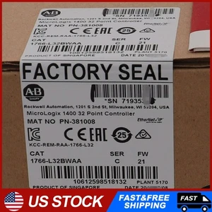 New Allen Bredley 1766-L32BWAA /C MicroLogix1400 32 Point Controller 1766L32BWAA - Picture 1 of 6