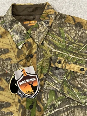 Mossy Oak Game Winner Shirt  Camouflage Men’s Large Long Sleeve Vented Hunt/Fish - Image 1 of 4