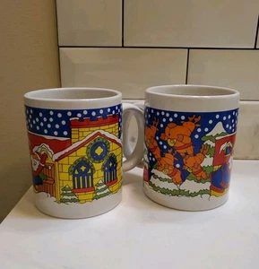 Lote de 2 tazas de Navidad EHI Papá Noel con reno - Imagen 1 de 14