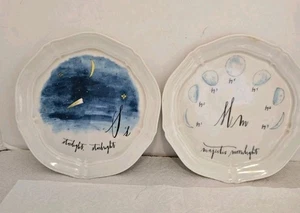 Lote de 2 placas Anthropologie Linea Carta de Diva Pyari de 6,5"  - Imagen 1 de 6