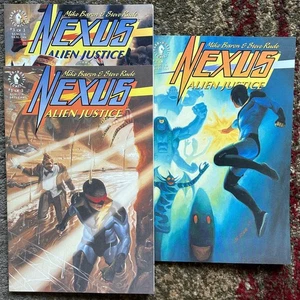 Todos los 3 cómics Nexus Alien Justice 1992 Dark Horse serie completa excelente CNDTN - Imagen 1 de 24
