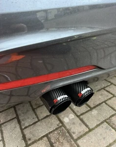 CARBON FIBRE AKRAPOVIC EXHAUST TIPS 3” BMW F10 F11 F30 F31 F32 F33 3 4 5 SERIES - Picture 1 of 3