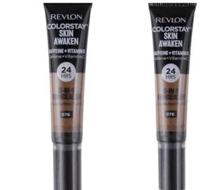 2X Revlon ColorStay Skin Awaken Vit C 5-in-1 Concealer Caramel Brown 0.27 fl oz - Picture 1 of 2