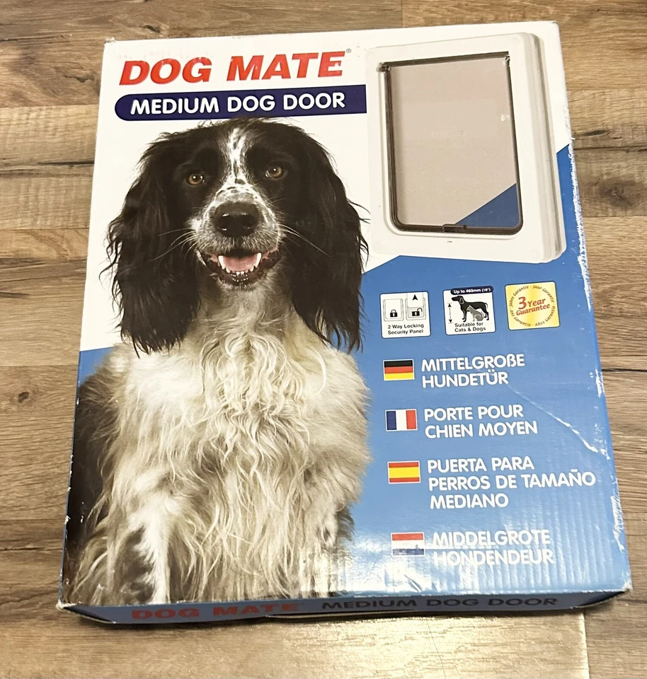 Дверца для собаки DOG MATE для средних собак до 18 1/8 дюйма высота плеч НОВАЯ открытая коробка - Изображение 1 из 2