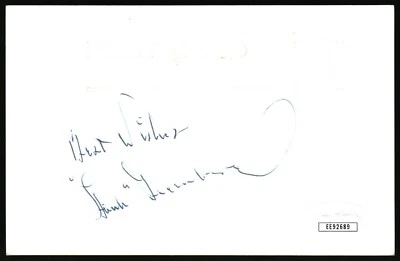 Hank Greenberg Vintage Autograph on back 3x5 Photo Rowe Postcard JSA Authentic - Image 1 of 4