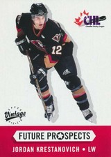 2000-01 UD Vintage #398 JORDAN KRESTANOVICH Rookie Card - Calgary Hitmen