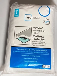 Mainstays NexGen wasserdichter passender 12 Zoll tiefer Matratzenschutzbezug, Twin Size - Bild 1 von 3