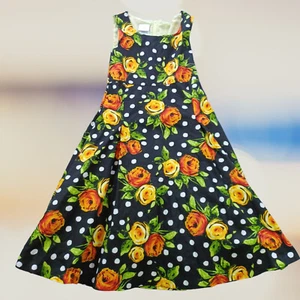 Iris+Ivy dress tagged 16 fit is  GIRL'S (12-14yr. )floral print/sleeveless/lined - Picture 1 of 14