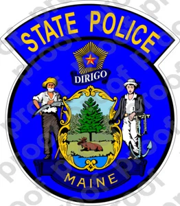 STICKER MAINE STATE POLICE - Picture 1 of 1
