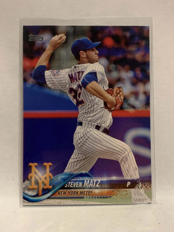 #221 Steven Matz New York Mets 2018 Topps Series One  Baseball Card MLB - Image 1 of 2