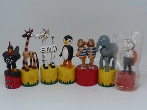 LOT ANCIENS JOUETS EN BOIS Wakouwa ANIMAUX ET BOXEURS - Bild 1 von 21