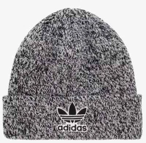 Para hombres OSFM Adidas Original Trifolio Doblado Puño Tejido Gorro Negro Blanco Torcido Nuevo con Etiquetas - Imagen 1 de 4