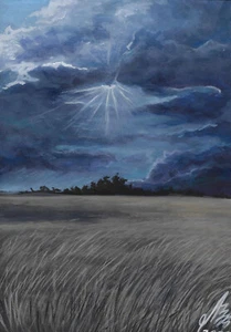 WERNER KAFKA VICTOR "AFTER THE STORM" Mischtechnik handsigniert 14,8 x 21 cm - Picture 1 of 1